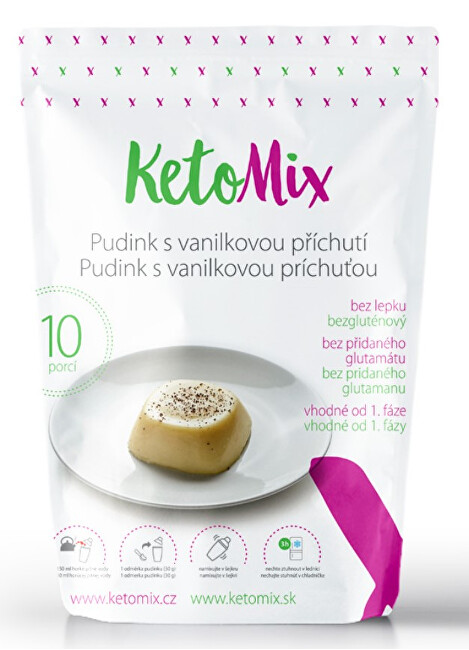 Zobrazit detail výrobku KetoMix Proteinový pudink s vanilkovou příchutí - 300 g (10 porcí) Zobrazit detail výrobku KetoMix Proteinový pudink s vanilkovou příchutí - 300 g (10 porcí)