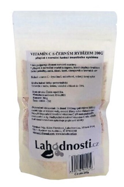Zobrazit detail výrobku Lahodnosti Vitamín C s černým rybízem v prášku 200 g - podpora imunity Zobrazit detail výrobku Lahodnosti Vitamín C s černým rybízem v prášku 200 g - podpora imunity