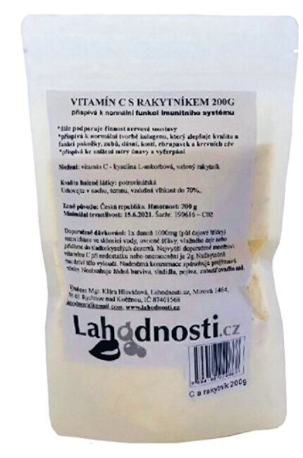 Zobrazit detail výrobku Lahodnosti Vitamín C s rakytníkem v prášku 200g - podpora imunity Zobrazit detail výrobku Lahodnosti Vitamín C s rakytníkem v prášku 200g - podpora imunity