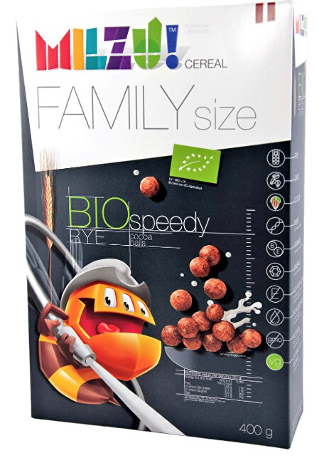 Zobrazit detail výrobku Milzu! BIO Cereálni kuličky s kakaem 400 g Zobrazit detail výrobku Milzu! BIO Cereálni kuličky s kakaem 400 g