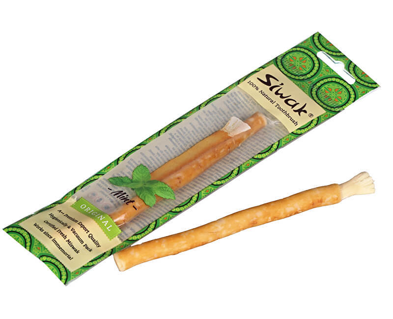Zobrazit detail výrobku Siwak Přírodní zubní kartáček s příchutí máty Zobrazit detail výrobku Siwak Přírodní zubní kartáček s příchutí máty