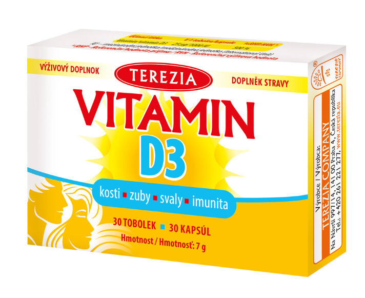 Zobrazit detail výrobku Terezia Company Vitamin D3 1000 IU 30 tobolek Zobrazit detail výrobku Terezia Company Vitamin D3 1000 IU 30 tobolek