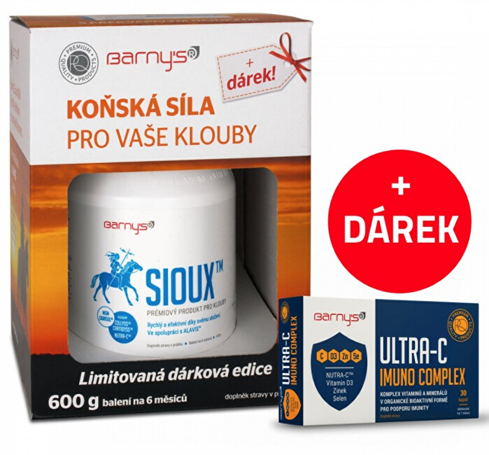 Zobrazit detail výrobku Barny´s Sioux 600 g + dárek Ultra-C Imuno Complex 30 kapslí Zobrazit detail výrobku Barny´s Sioux 600 g + dárek Ultra-C Imuno Complex 30 kapslí