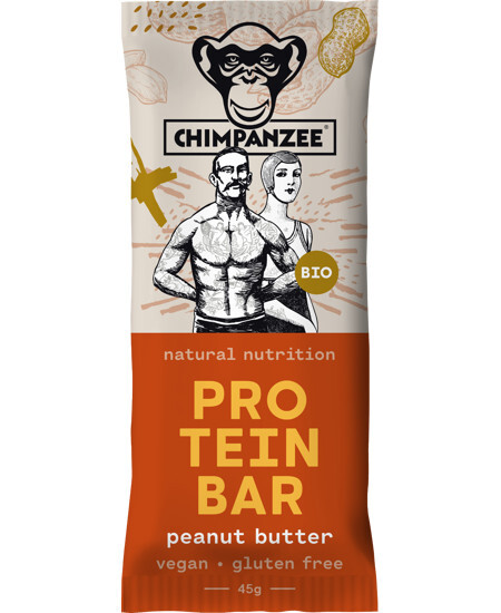 Zobrazit detail výrobku Chimpanzee Bio protein bar Peanut Butter 45 g Zobrazit detail výrobku Chimpanzee Bio protein bar Peanut Butter 45 g