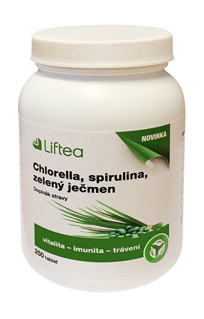 Zobrazit detail výrobku Liftea Chlorela, spirulina, zelený ječmen 250 tablet Zobrazit detail výrobku Liftea Chlorela, spirulina, zelený ječmen 250 tablet