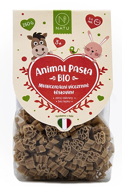 Zobrazit detail výrobku Natu Animal Pasta Multicereální vícezrnné těstoviny BIO 250 g Zobrazit detail výrobku Natu Animal Pasta Multicereální vícezrnné těstoviny BIO 250 g