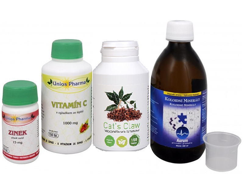 Doporučená kombinace produktů Na Imunitu - Cat´s Claw + Koloidní minerály + Vitamín C 1000 se šípkem + Zinek ZDARMA