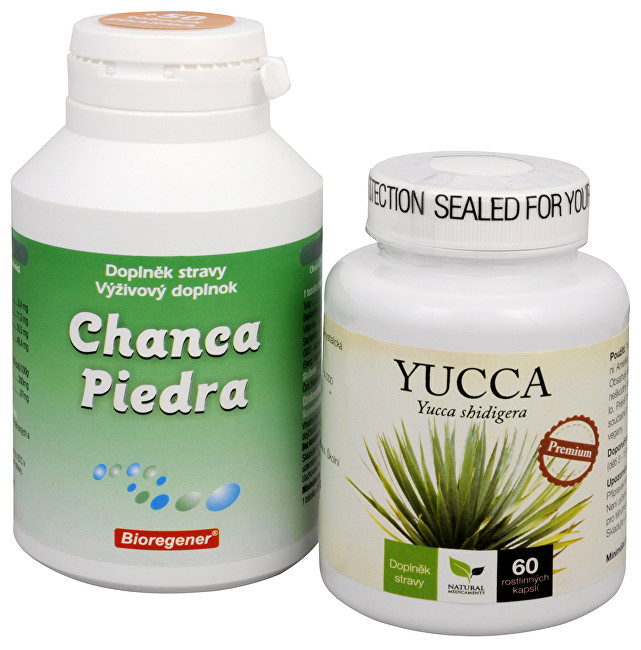 Doporučená kombinace produktů Na Ledviny - Chanca Piedra + Yucca Premium