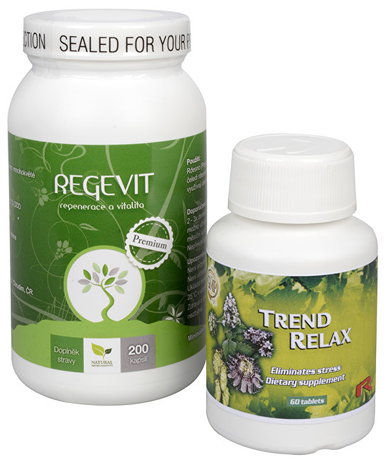 Doporučená kombinace produktů Na Stres - Regevit + Trend Relax