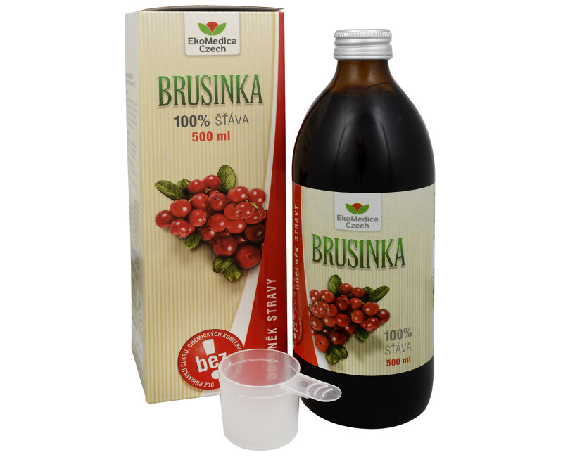 Zobrazit detail výrobku EkoMedica Czech Brusinka - 100% šťáva z brusinky 500 ml - BEZ KRABIČKY Zobrazit detail výrobku EkoMedica Czech Brusinka - 100% šťáva z brusinky 500 ml - BEZ KRABIČKY