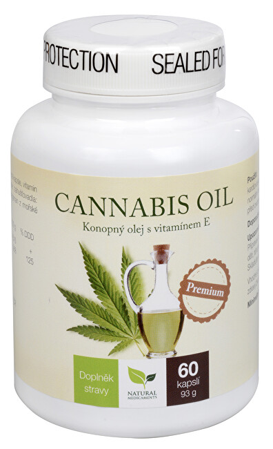 Natural Medicaments Cannabis oil 60 kapslí - SLEVA - POŠKOZENÁ ETIKETA