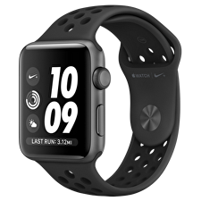 Apple Watch Series 3 Nike+ 42mm vesmírně šedý hliník s antracitovým/černým Nike sportovním řemínkem
