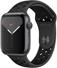 Apple Watch Series 5 Nike 40mm vesmírně šedý hliník s černým Nike řemínkem