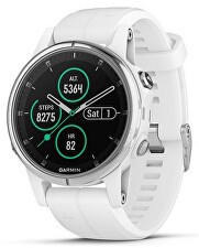 Garmin Fenix 5S Plus Sapphire White, White Band