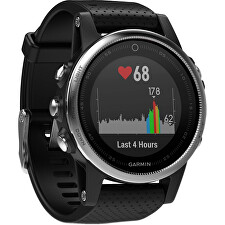 Garmin Fenix 5S Silver Optic Black band - SLEVA