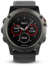 Garmin Fenix 5X Sapphire Grey Optic Black band