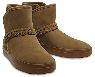 Crocs Winterstiefel Lodgepoint W Suede Hazelnut Bootie Damen uTOZiPkX