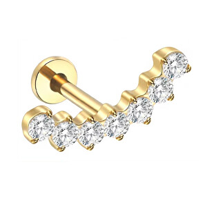 Blyštivá pozlacená labreta s krystaly