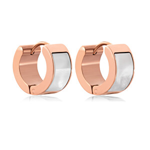 Bronzové náušnice s perletí