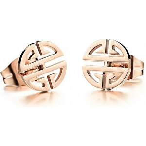 Bronzové náušnice z oceli ve tvaru ornamentu