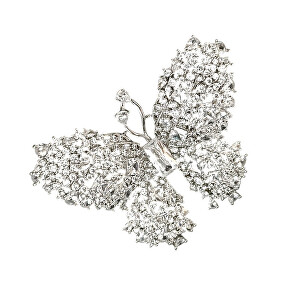 Oslnivá brož ve tvaru motýla Silver