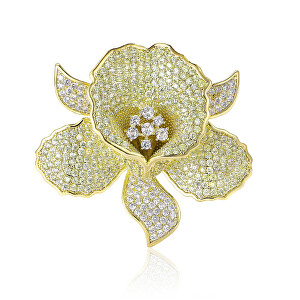 Luxusní pozlacená brož ve tvaru květu Gold