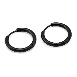Černé kruhové náušnice KS-156
