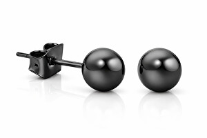 Černé ocelové náušnice pecičky