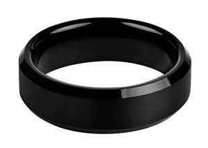 Černý ocelový prsten