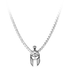 Designový pánský náhrdelník s rytířskou přilbou