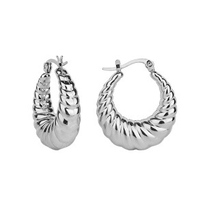 Elegantní kruhové náušnice z oceli