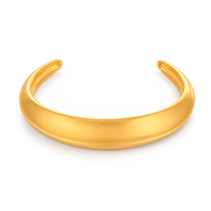 Elegantní pevný náramek z pozlacené oceli Gold