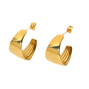 Elegantní pozlacené kruhové náušnice VAAJDE201527G