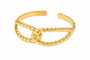 Fashion pozlacený prsten z oceli