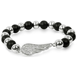 Kuličkový náramek s andělským křídlem