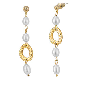 Luxusní asymetrické náušnice s perlami