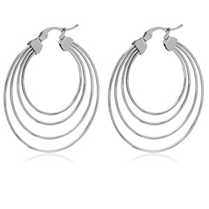 Luxusní ocelové náušnice kruhy