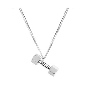 Ocelový náhrdelník s činkou