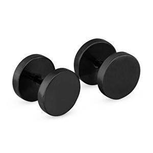 Minimalistické černé náušnice KS-148