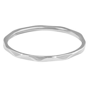 Minimalistický ocelový prsten s jemným designem Silver