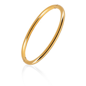 Minimalistický pevný pozlacený náramek