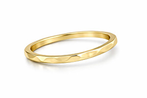 Minimalistický pozlacený prsten s jemným designem Gold