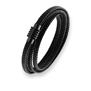 Moderní pánský kožený náramek Leather VABOB011