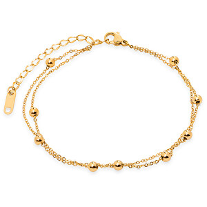 Moderní pozlacený náramek z oceli Globe Gold