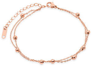 Moderní pozlacený náramek z oceli Globe Rose Gold