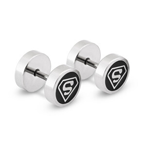 Módní ocelové náušnice Superman KS-136