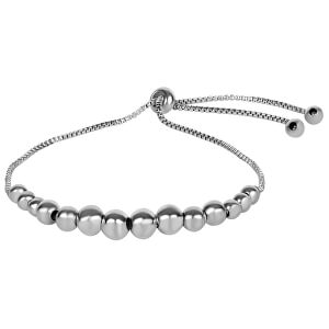 Nastavitelný náramek ve stříbrné barvě