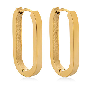 Nadčasové pozlacené oválné náušnice VAAXF342G