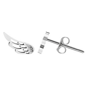 Ocelové náušnice Andělská křídla