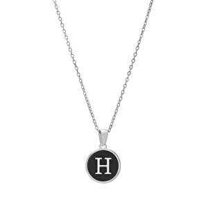 Originální ocelový náhrdelník s písmenem H